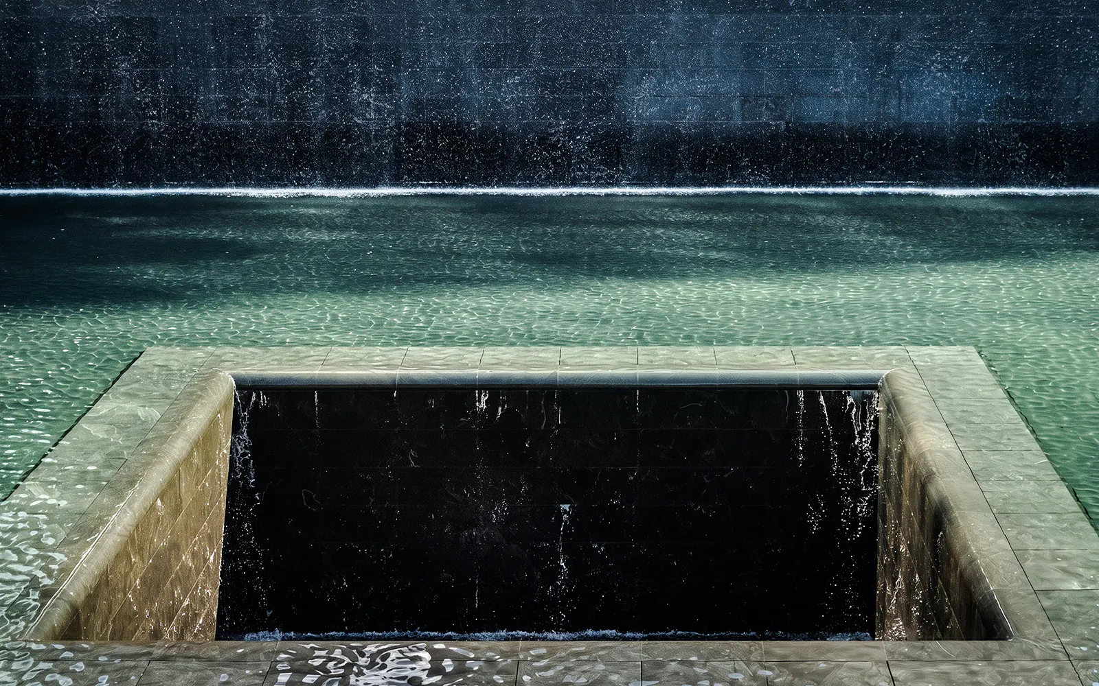Reflecting pool at the 9/11 Memorial in New York City.