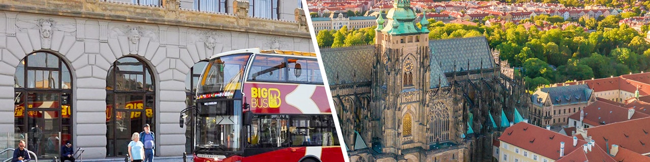 Combo: tour di Praga in autobus Hop-on Hop-off + Biglietti Salta la Fila per il castello di Praga