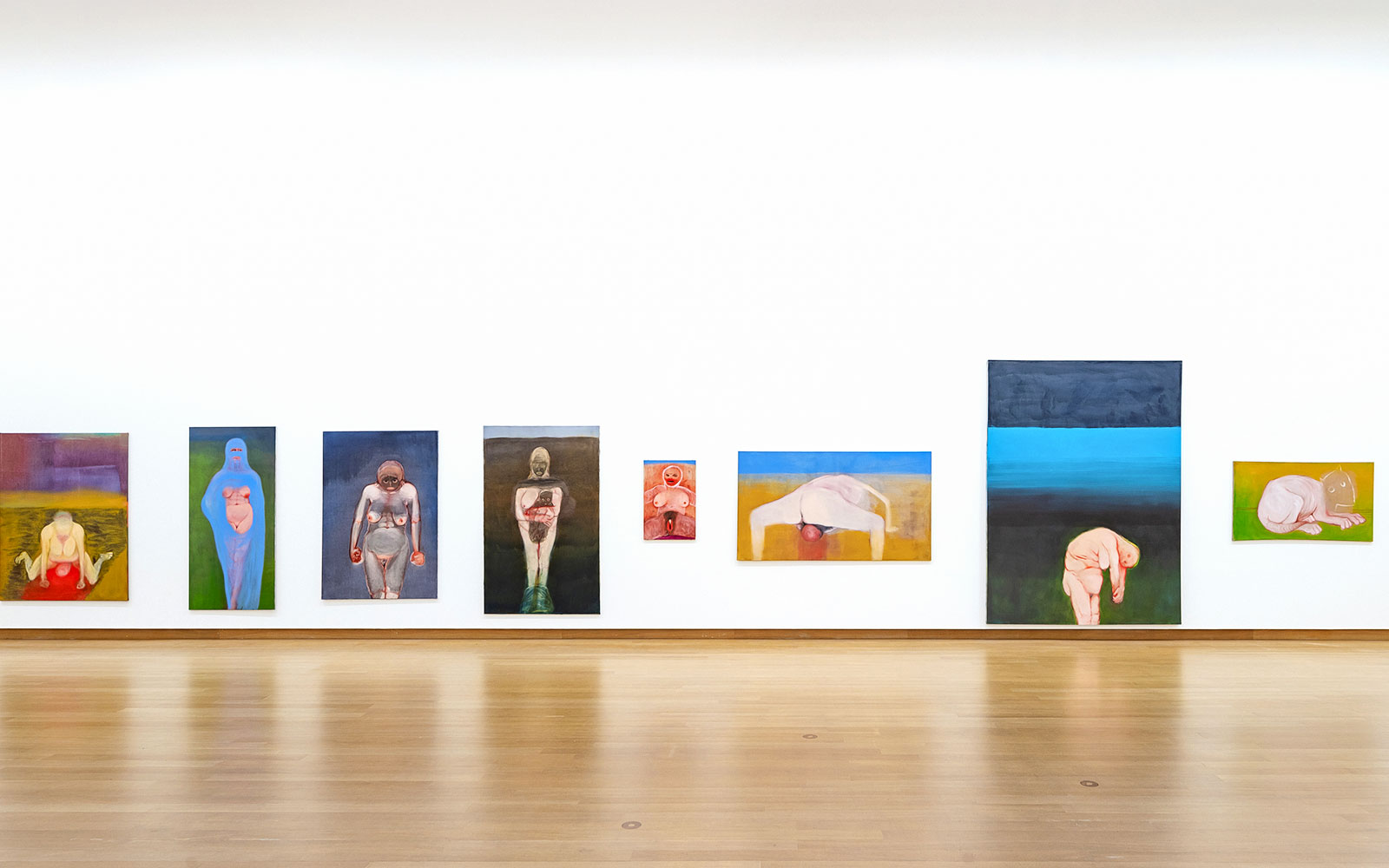 Miriam Cahn's "Reading Dust" exhibit installation at Stedelijk Museum.