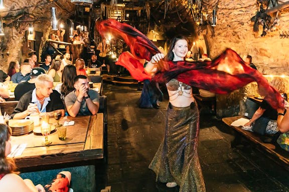 prague: medieval dinner with show & unlimited drinks-9