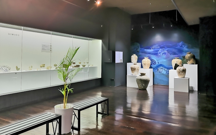 Ceramic artifacts displayed at Straits and Oriental Museum, Penang.