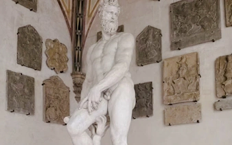 Statue of Hercules in Palazzo Vecchio, Florence, featured on the Medici Power Story tour.