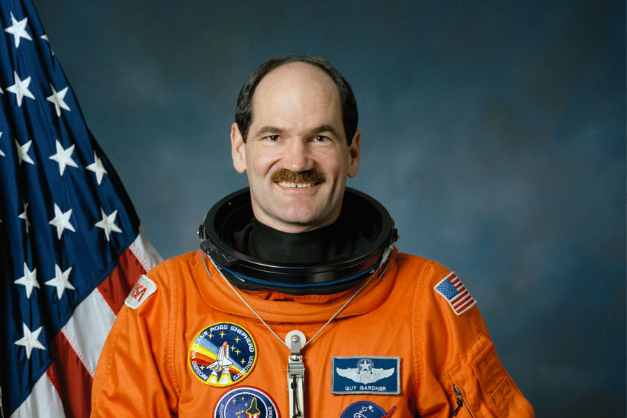 Astronaut Guy Gardner portrait at Kennedy Space Center.