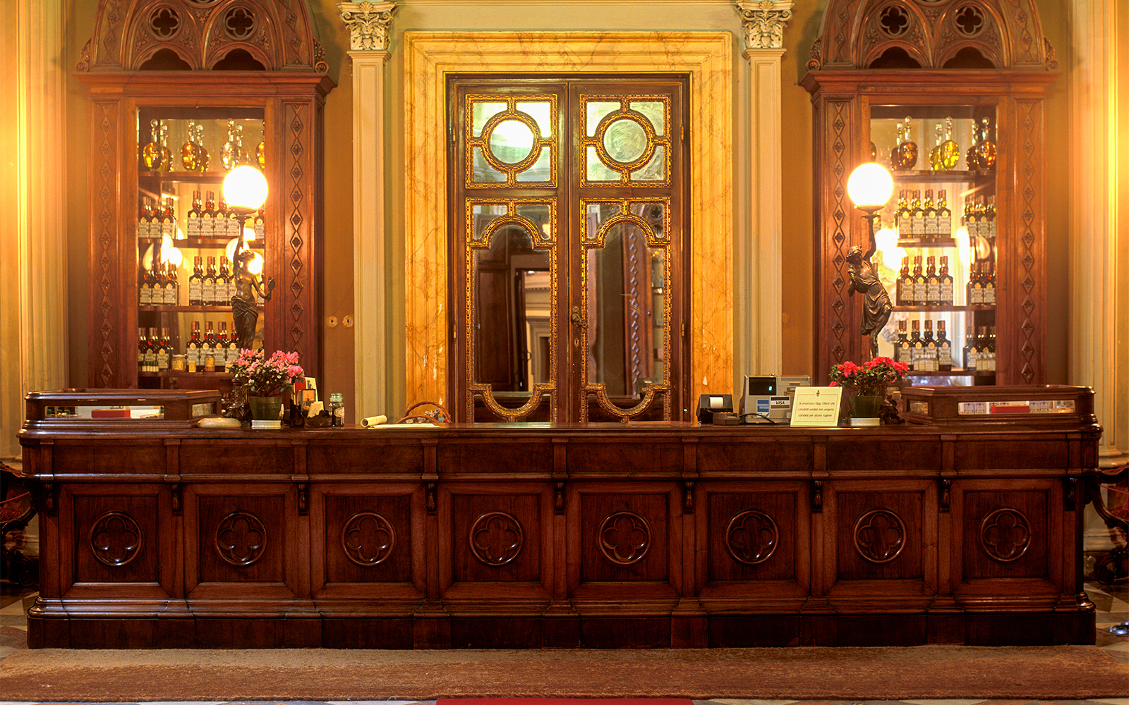 Tourists exploring the Officina Profumo-Farmaceutica di Santa Maria Novella on a Florence Hop-on Hop-off tour