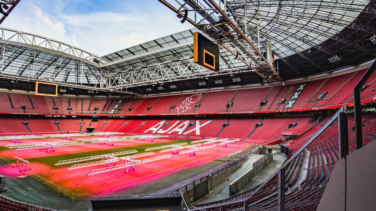Johan Cruijff ArenA exterior view in Amsterdam, Netherlands.