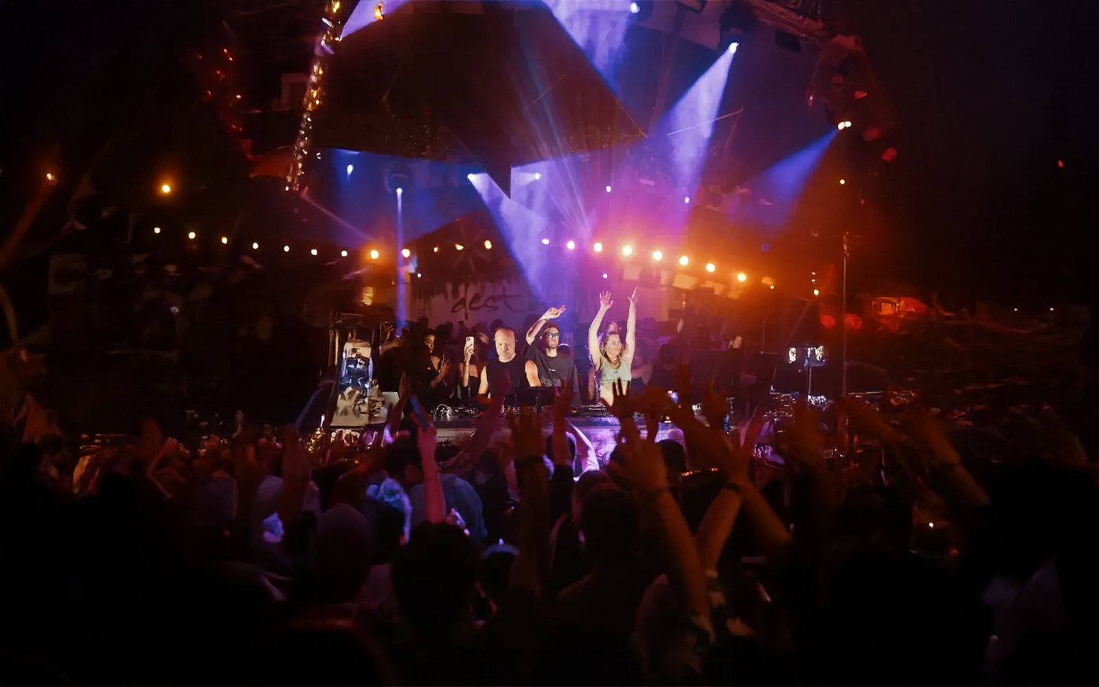 A VIP area with a bodyguard in sight