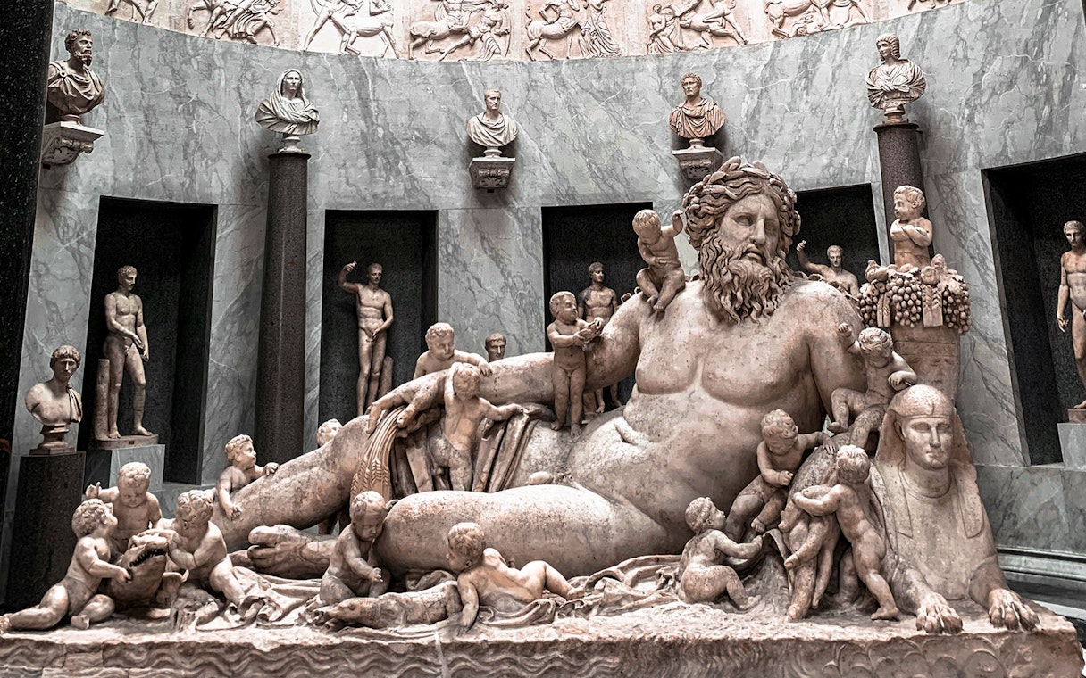 Sculpture of the River Nile with children, Vatican Museums, Rome.