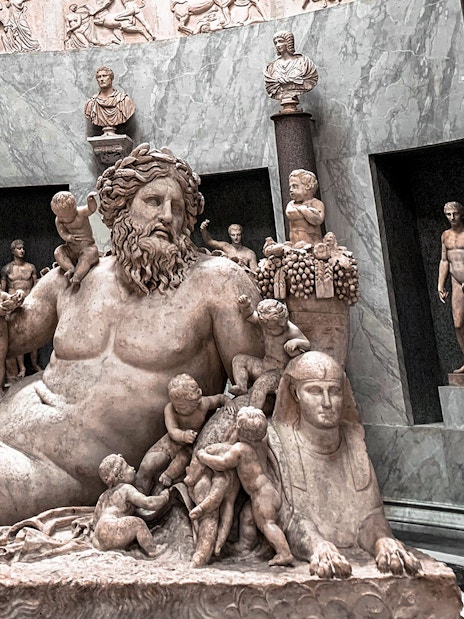 Sculpture of the River Nile with children, Vatican Museums, Rome.