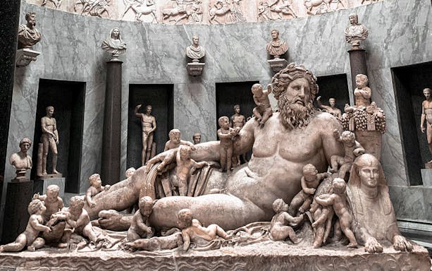 Sculpture of the River Nile with children, Vatican Museums, Rome.