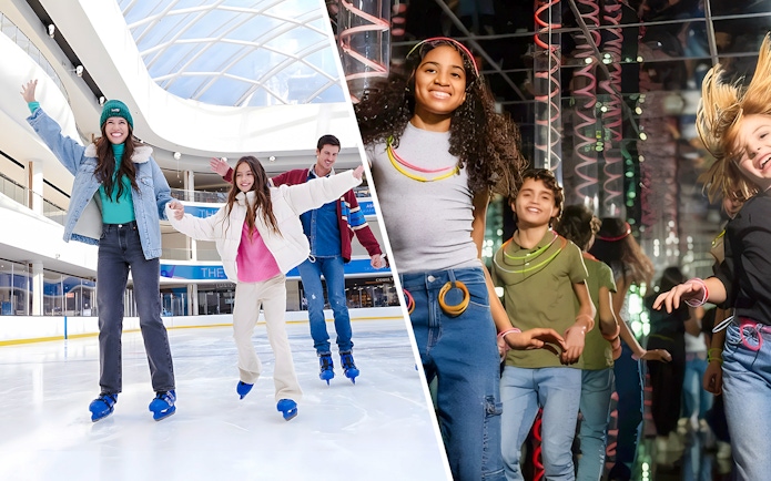 Ice skating and mirror maze fun at American Dream Mall.