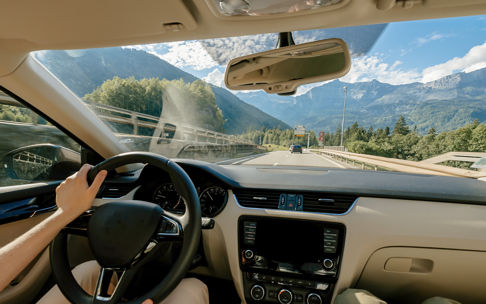 driving car in Interlaken - Switzerland