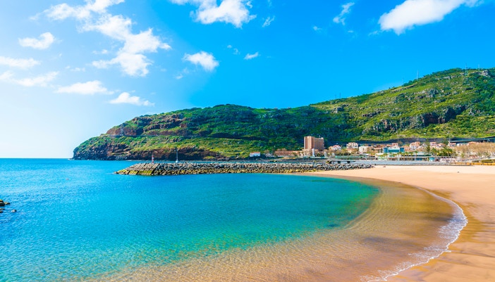 Beach on Machico bay, Madeira Island