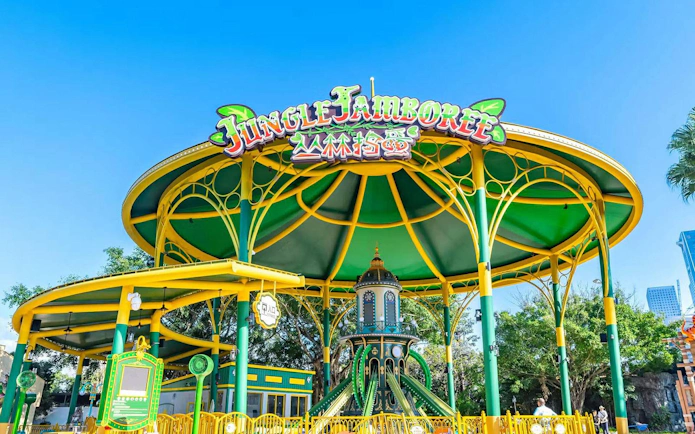 Jungle Jamboree attraction at Window of the World theme park, Shenzhen, China.