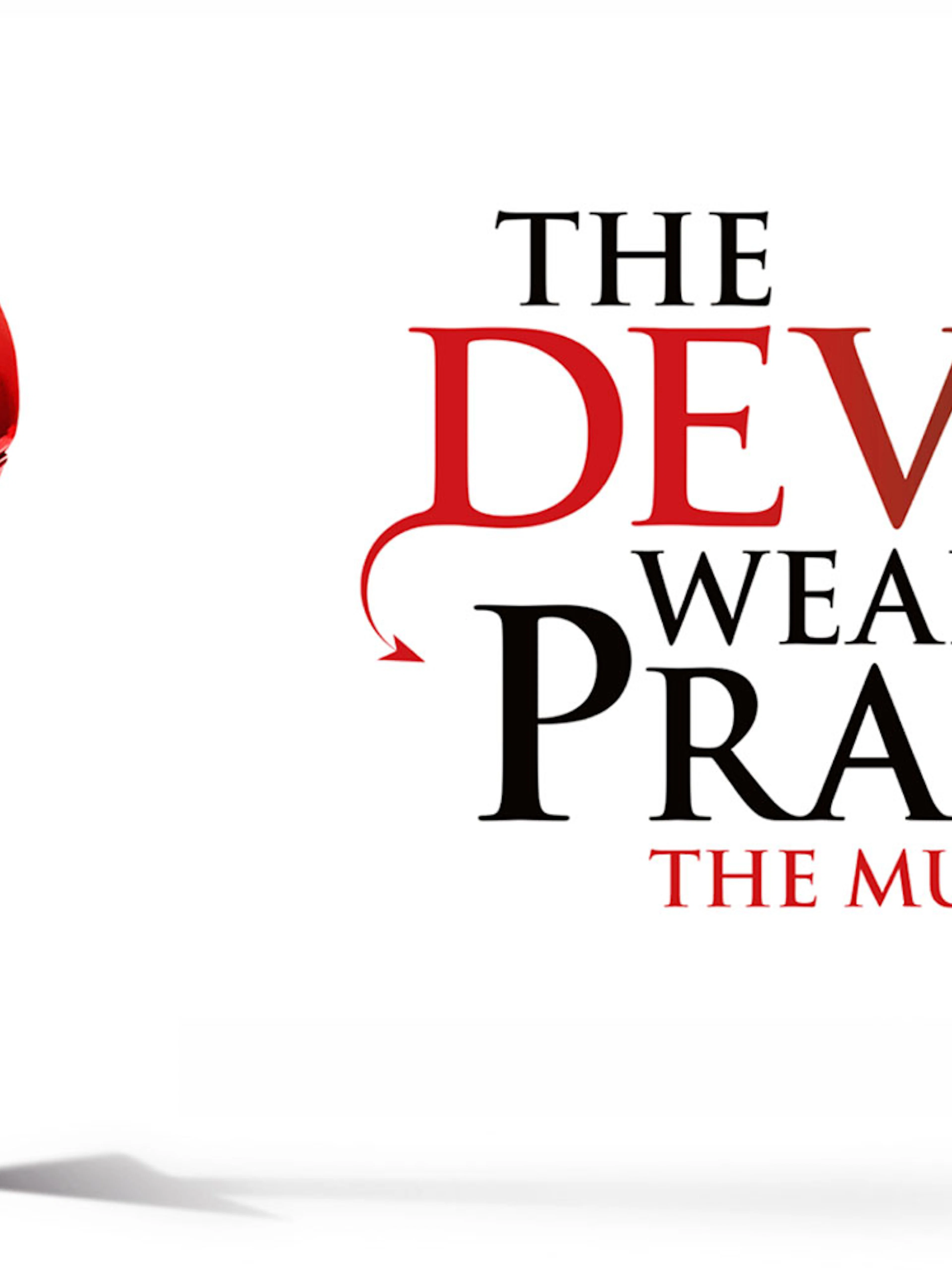 The Devil Wears Prada musical logo with red stiletto heel, West End.