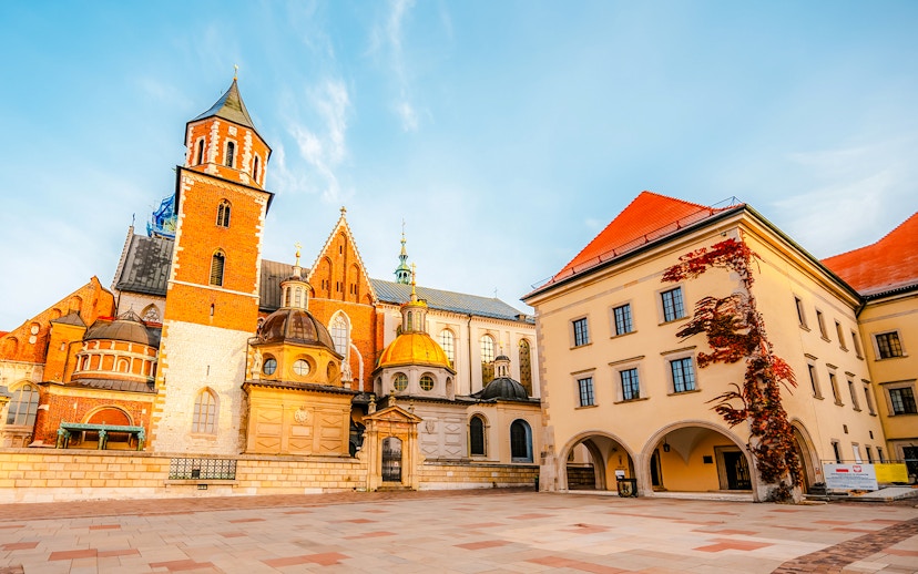 Wawel Cathedral and adjacent building in Wawel Castle, Krakow, Poland.