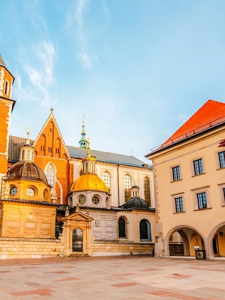 Wawel Cathedral and adjacent building in Wawel Castle, Krakow, Poland.