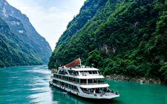 from chongqing: wujiang river cruise with project 816 underground site and wuling mountain great rift valley-7