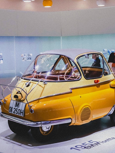 1955 BMW Isetta displayed at BMW Museum, Munich.