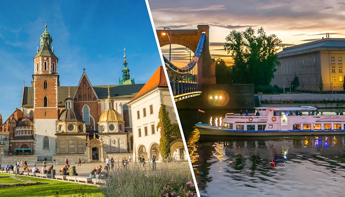 Wawel Castle & Cathedral Guided Tour + 1-Hour Night Cruise on Vistula River