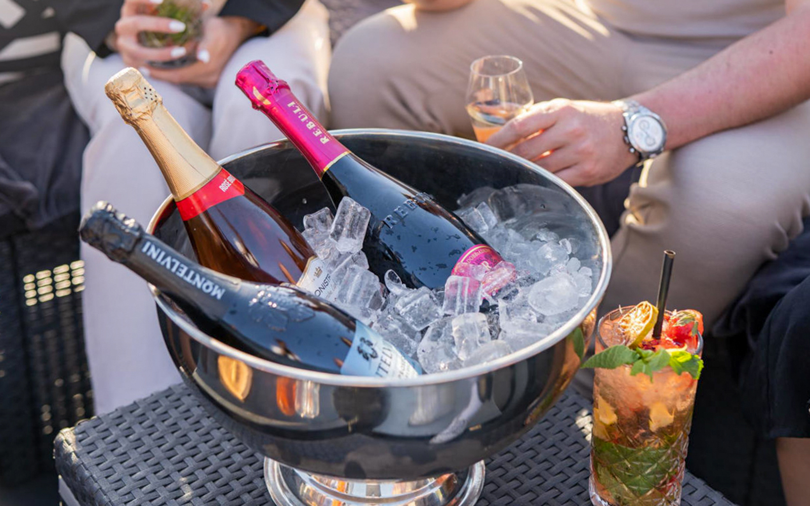 Collection of wines aboard the YachtBoat One, Prague