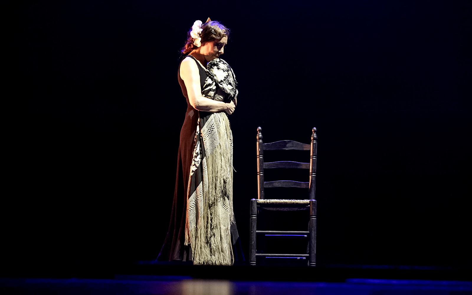 Flamenco dancer performing at Corral de la Morería in Madrid.