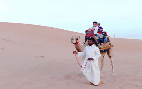 camel trekking at ras al khaimah bedouin oasis camp with transfers in rak-1