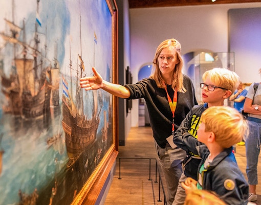 Republic at Sea exhibit at The National Maritime Museum showcasing historic maritime artifacts.