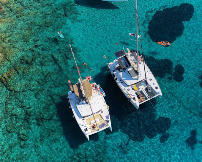 From Heraklion: Dia Island Luxury Catamaran Cruise with Brunch & Water Activities