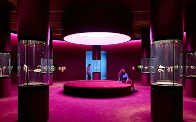 Cartier jewelry display at NGV Friday Nights, National Gallery Victoria.