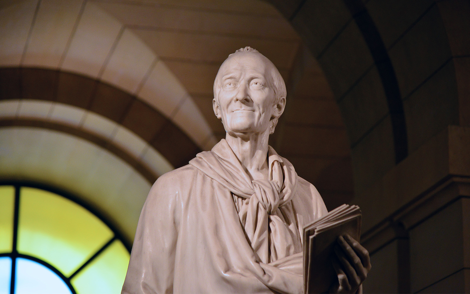 Statue of Voltaire in Pantheon, Paris