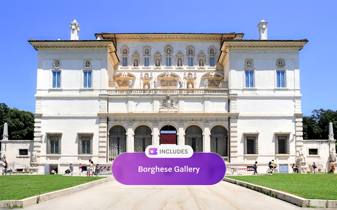 Borghese Gallery facade in Rome, included with Omnia Card and Roma Pass.