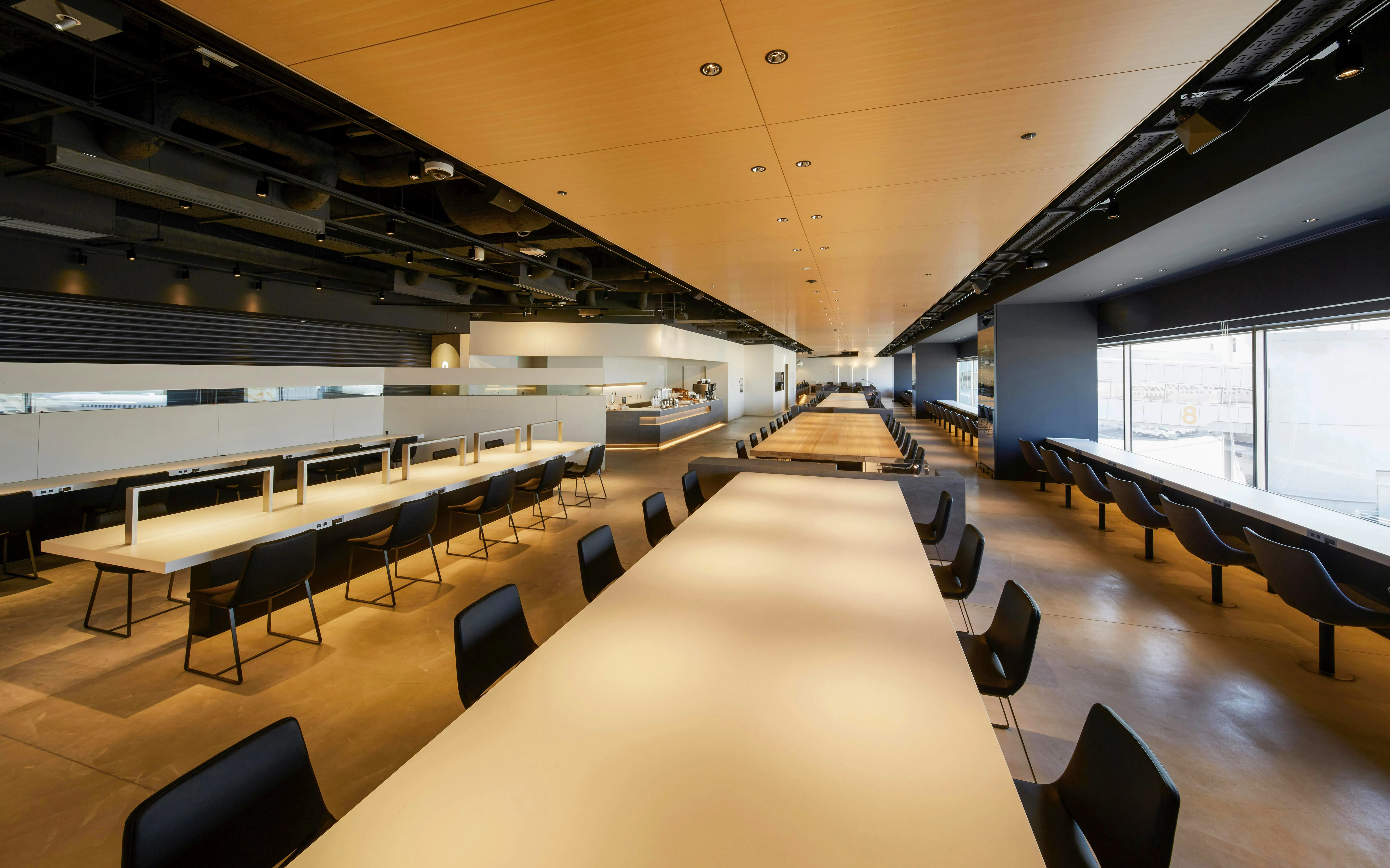 Power Lounge South seating area at Tokyo International Airport.