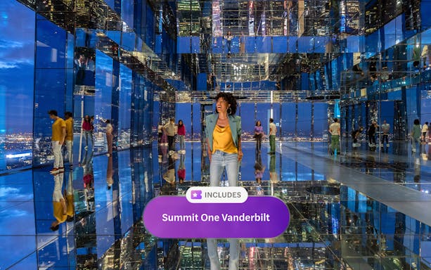 Visitors at mirrored observation deck, Summit One Vanderbilt, New York City.