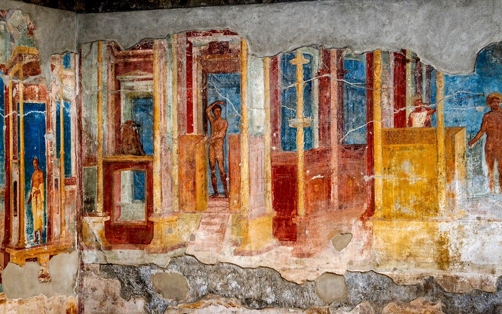 Pompeii Gymnasium Frescoes and inscriptions