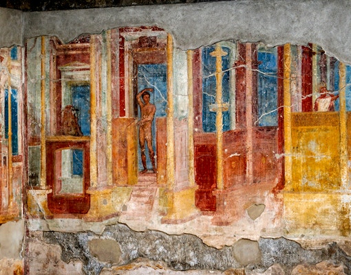 Pompeii Gymnasium Frescoes and inscriptions