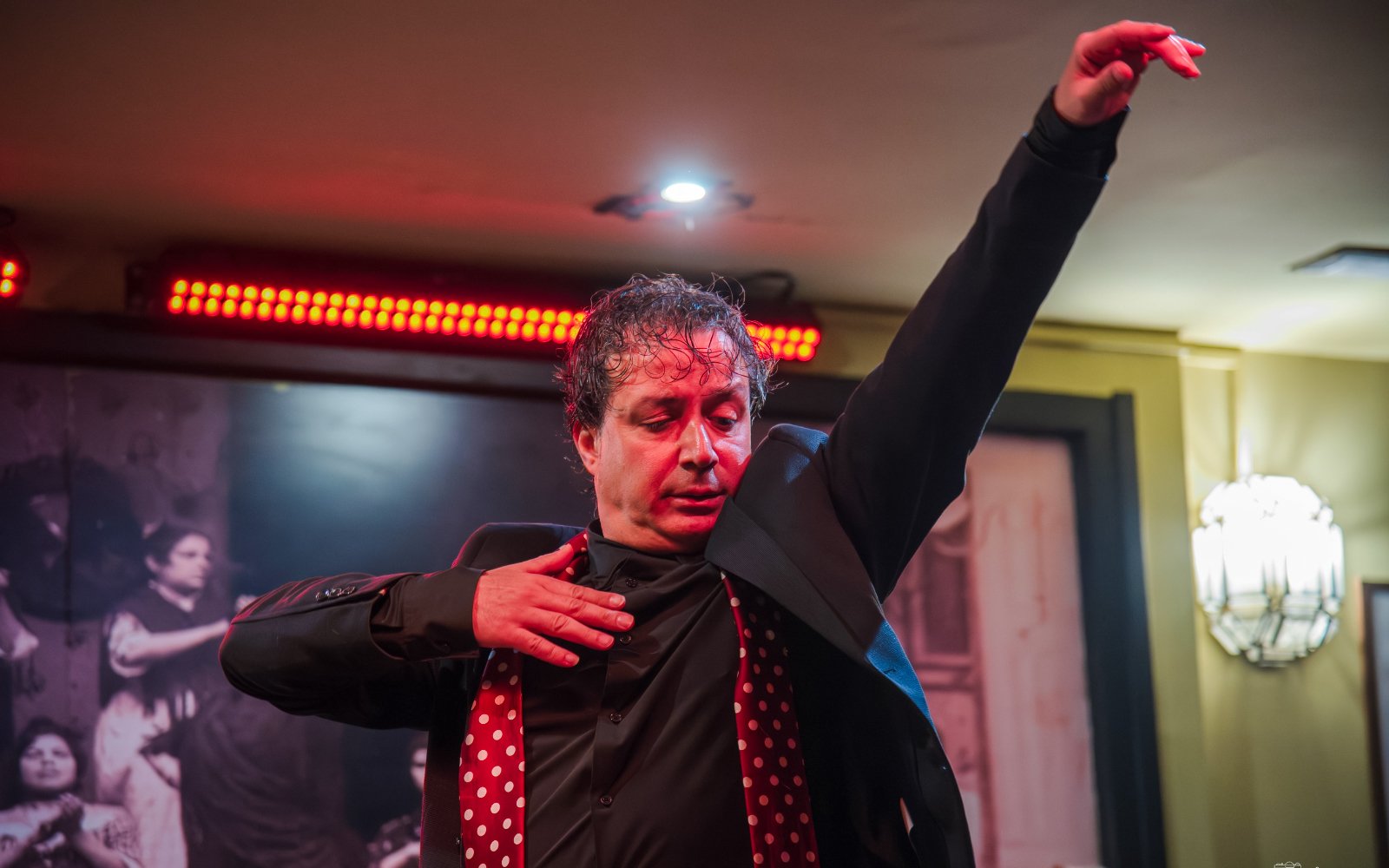 Flamenco dancer performing at Tablao La Cantaora, Seville.