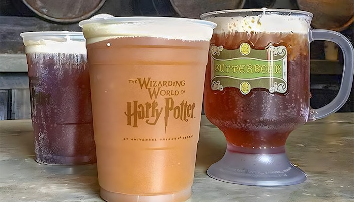 Butterbeer at the Wizarding World of Harry Potter, Universal Orlando.