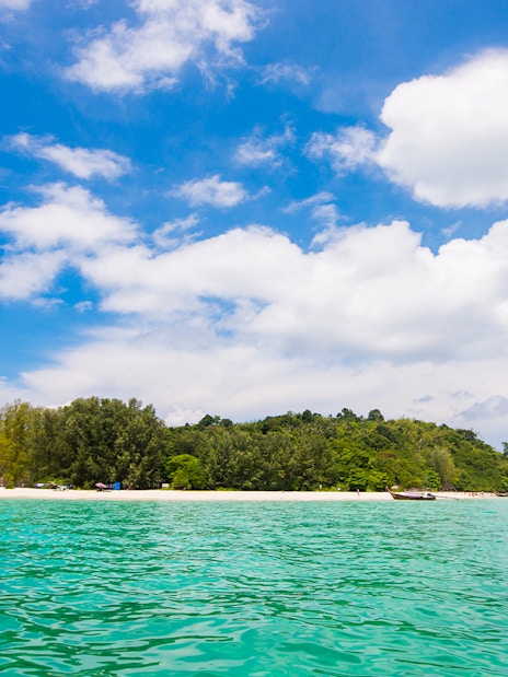 Bamboo Island with turquoise waters, part of Phi Phi Islands, Thailand.