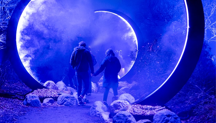 Astra Lumina light installation at Currumbin Wildlife Sanctuary, Gold Coast.