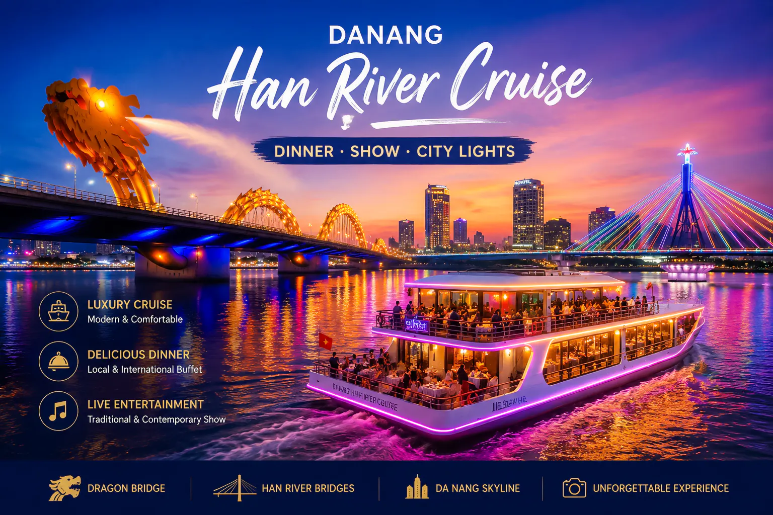 Da Nang: Han River Night Cruise