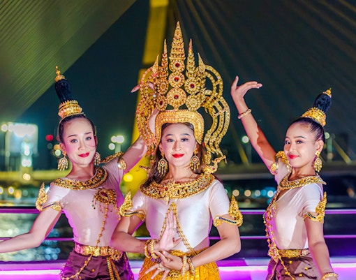 Performers in traditional attire in Bangkok
