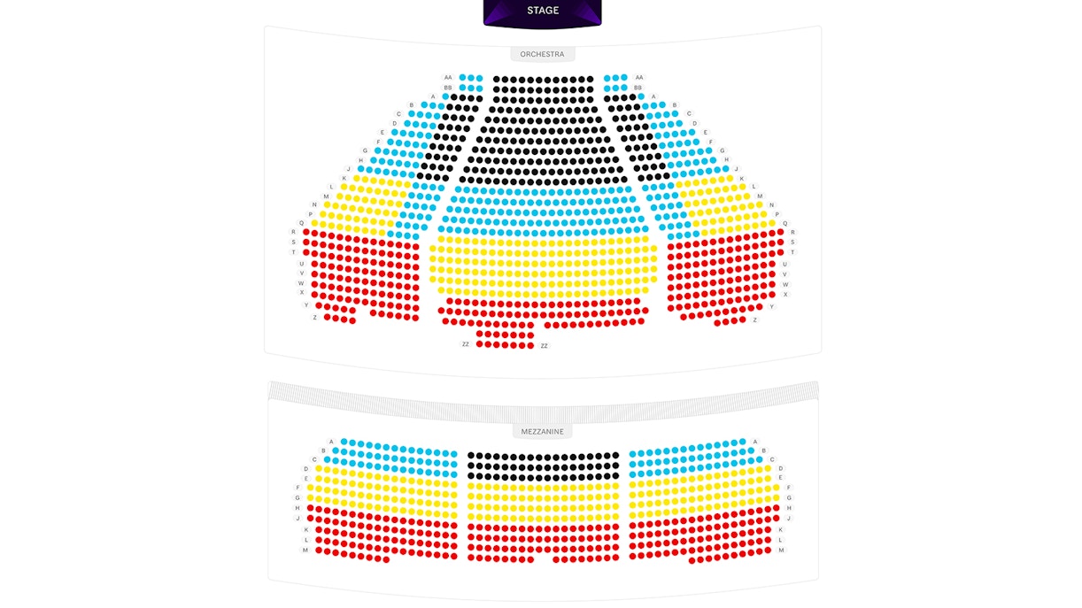 Marquis Theatre seating chart