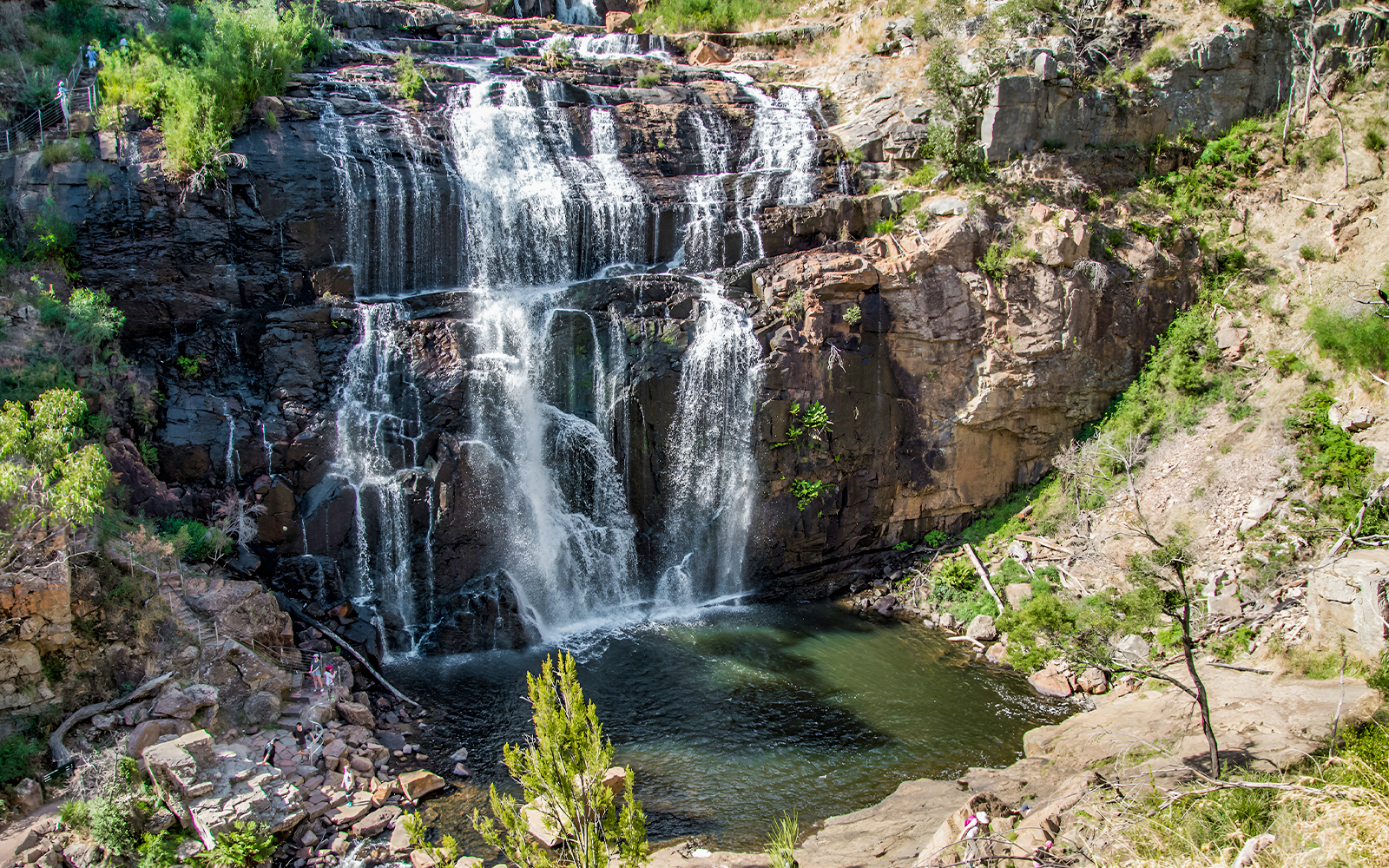 Waterfall in Grampians National Park during 1-day guided eco tour from Melbourne.