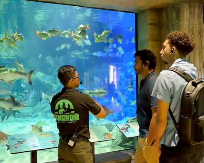 Angkor Wildlife & Aquarium Tickets with Private River Monster Experience