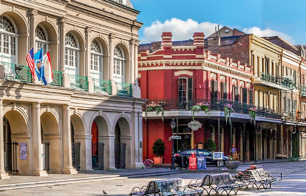 Muriel’s on Jackson Square in New Orleans, known for its haunted history.