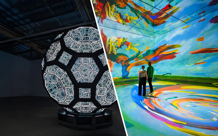 Moco Museum London and Frameless London immersive art installations.