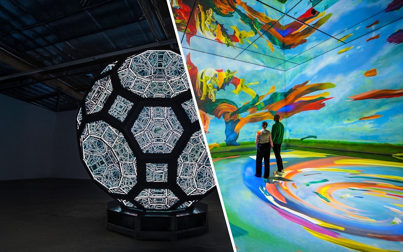 Moco Museum London and Frameless London immersive art installations.