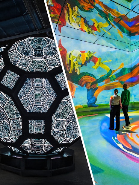 Moco Museum London and Frameless London immersive art installations.