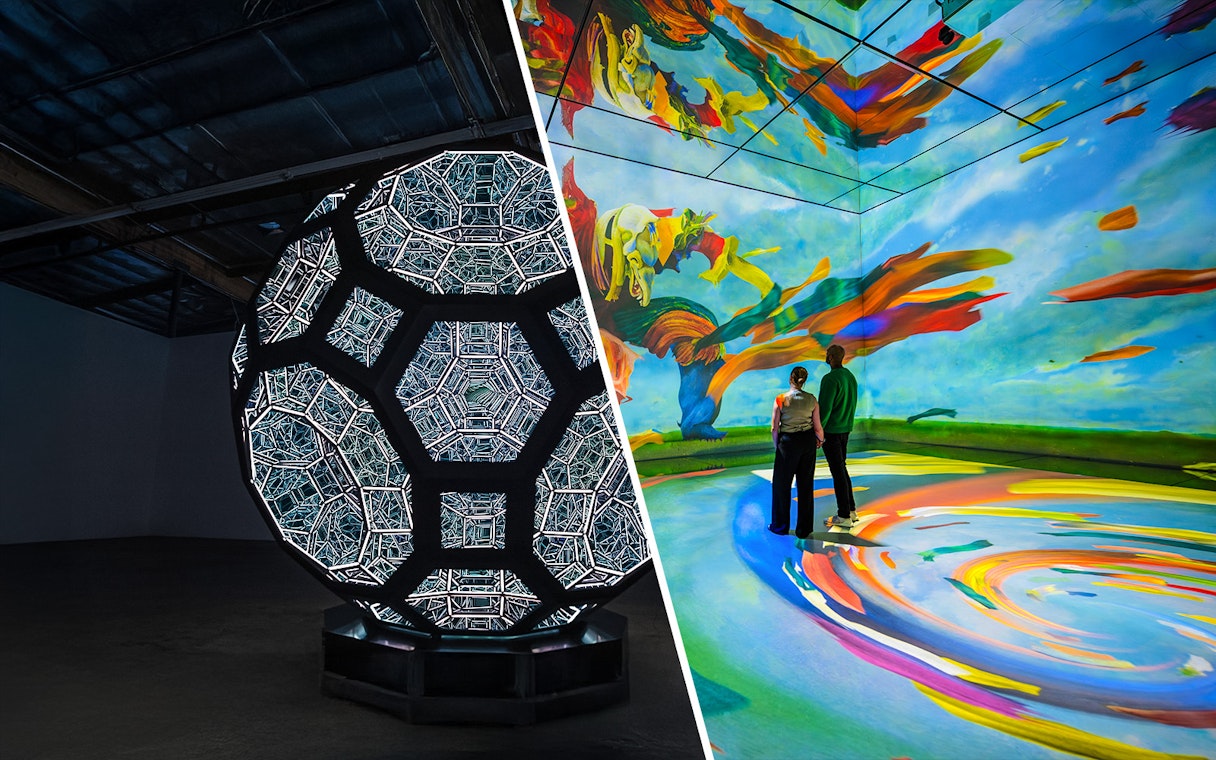 Moco Museum London and Frameless London immersive art installations.