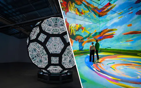 Moco Museum London and Frameless London immersive art installations.